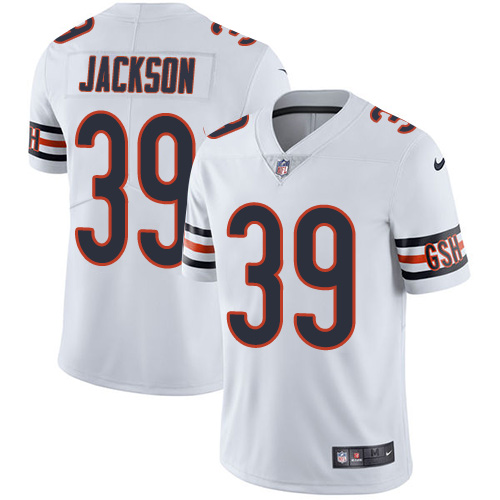 Nike Chicago Bears #39 Eddie Jackson Limited White Road Vapor Untouchable NFL Jersey