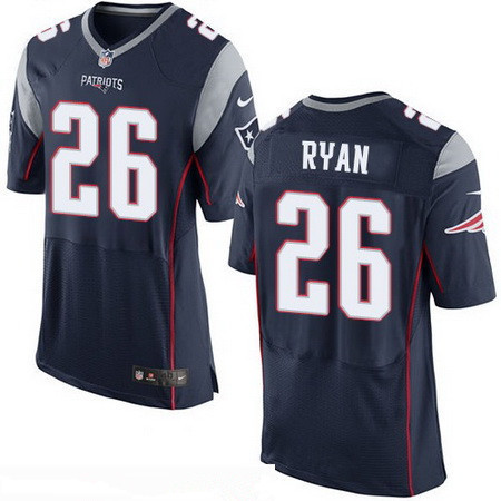 Men's New England Patriots #26 Logan Ryan NEW Navy Blue Team Color Stitched NFL Nike Elite Jersey