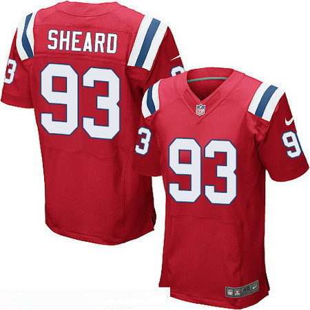 Men's New England Patriots #93 Jabaal Sheard Red Alternate Stitched NFL Nike Elite Jersey