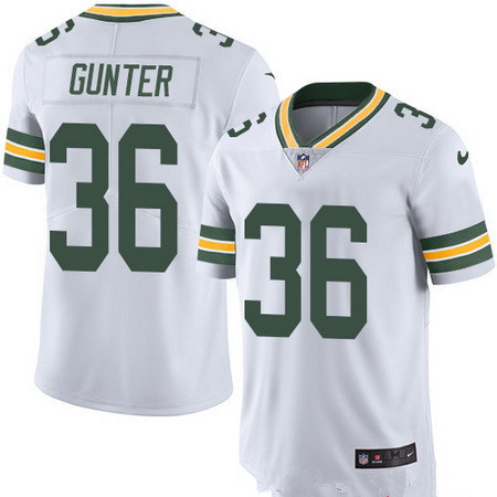 Men's Green Bay Packers #36 LaDarius Gunter White 2016 Color Rush Stitched NFL Nike Limited Jersey