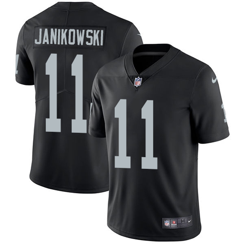 Nike Oakland Raiders #11 Sebastian Janikowski Black Team Color Men's Stitched NFL Vapor Untouchable Limited Jersey