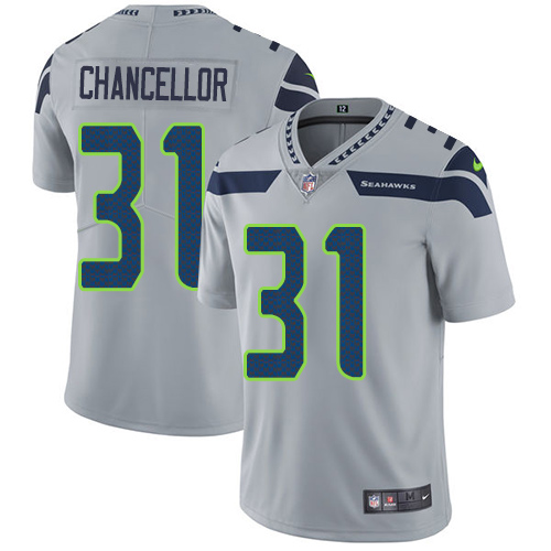 Nike Seattle Seahawks #31 Kam Chancellor Grey Alternate Men's Stitched NFL Vapor Untouchable Limited Jersey