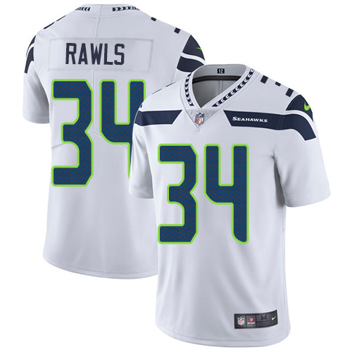 Nike Seattle Seahawks #34 Thomas Rawls White Men's Stitched NFL Vapor Untouchable Limited Jersey