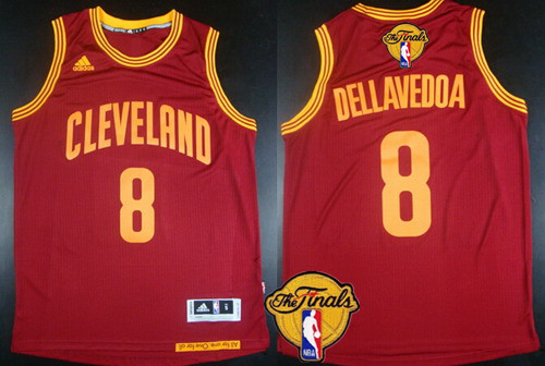 Men's Cleveland Cavaliers #8 Matthew Dellavedova 2017 The NBA Finals Patch Red Jersey