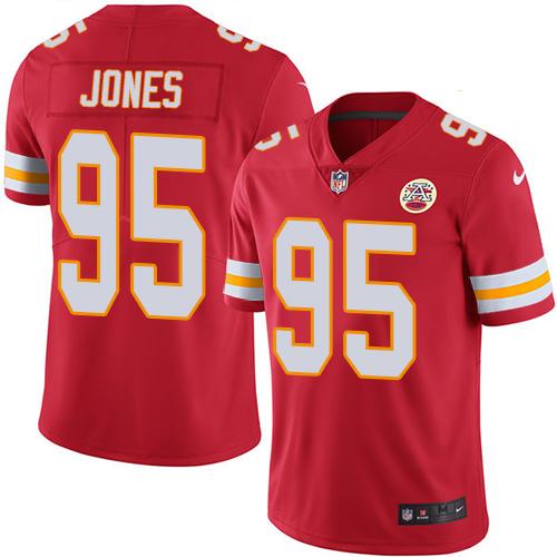 Nike Kansas City Chiefs #95 Chris Jones Red Team Color Men's Stitched NFL Vapor Untouchable Limited Jersey