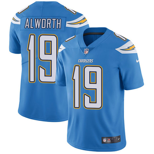 Nike San Diego Chargers #19 Lance Alworth Electric Blue Alternate Men's Stitched NFL Vapor Untouchable Limited Jersey