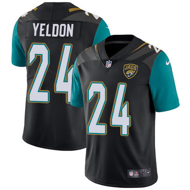 Nike Jacksonville Jaguars #24 T.J. Yeldon Black Alternate Men's Stitched NFL Vapor Untouchable Limited Jersey