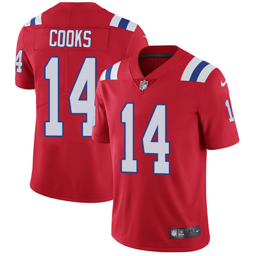 Nike New England Patriots #14 Brandin Cooks Red Alternate Men's Stitched NFL Vapor Untouchable Limited Jersey