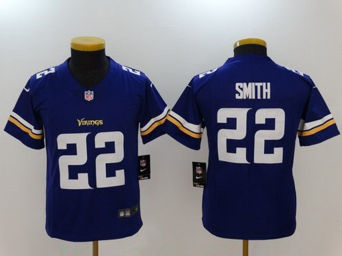 Youth Minnesota Vikings #22 Harrison Smith Purple 2017 Vapor Untouchable Stitched NFL Nike Limited Jersey