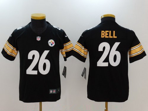 Youth Pittsburgh Steelers #26 Le'Veon Bell Black 2017 Vapor Untouchable Stitched NFL Nike Limited Jersey