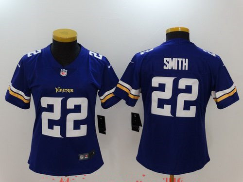 Womens Minnesota Vikings #22 Harrison Smith Purple 2017 Vapor Untouchable Stitched NFL Nike Limited Jersey