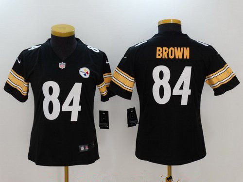 Women's Pittsburgh Steelers #84 Antonio Brown Black 2017 Vapor Untouchable Stitched NFL Nike Limited Jersey