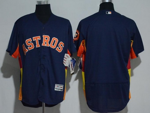 Men's Houston Astros Navy Blue Stitched MLB Majestic Flex Base Jersey