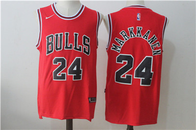 Chicago Bulls 24 Lauri Markkanen Red Nike Stitched Jersey