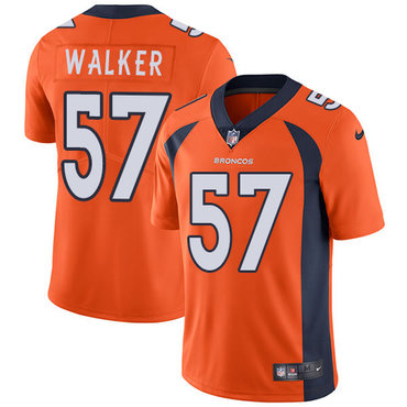 Nike Denver  Broncos #57 Demarcus Walker Orange Team Color Men's Stitched NFL Vapor Untouchable Limited Jersey