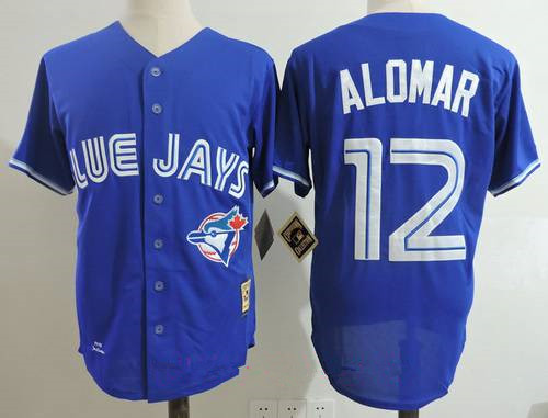 Men's Toronto Blue Jays #12 Roberto Alomar Royal Blue 1993 Throwback Cooperstown Collection Stitched MLB Mitchell & Ness Jersey