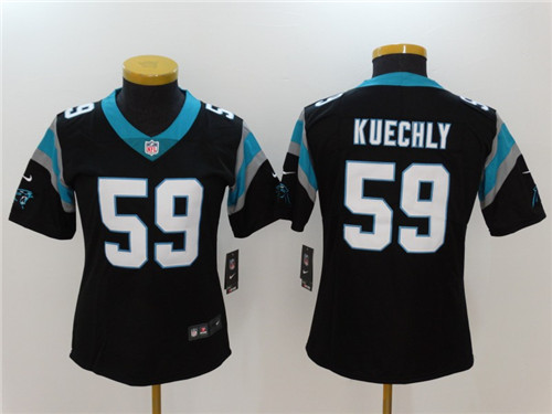 Women's Carolina Panthers #59 Luke Kuechly Black 2017 Vapor Untouchable Stitched NFL Nike Limited Jersey