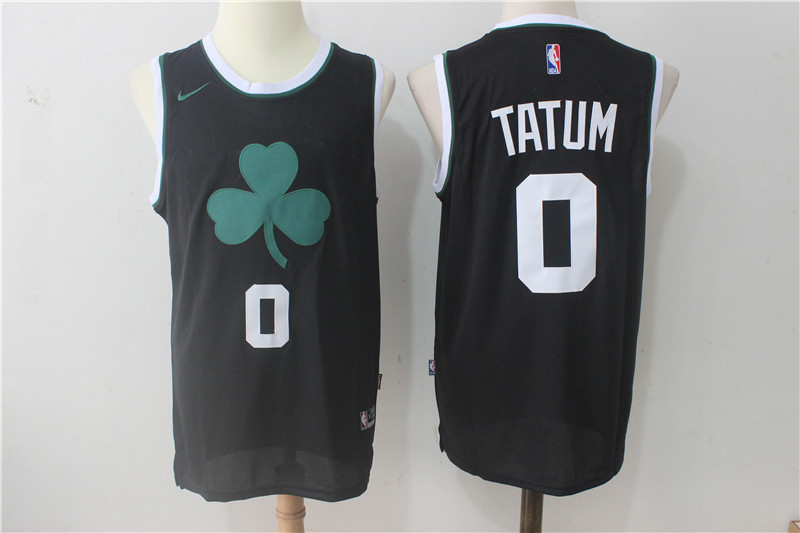 Men's Boston Celtics #0 Jayson Tatum Black 2017-2018 Nike Swingman Stitched NBA Jersey