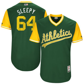 Men's Oakland Athletics Michael Brady Sleepy Majestic Green 2017 Players Weekend Authentic Jersey