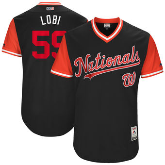 Men's Washington Nationals Jose Lobaton Lobi Majestic Navy 2017 Players Weekend Authentic Jersey