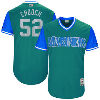 Men's Seattle Mariners Carlos Ruiz Chooch Majestic Aqua 2017 Players Weekend Authentic Jersey