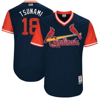 Men's St. Louis Cardinals Carlos Martinez Tsunami Majestic Navy 2017 Players Weekend Authentic Jersey