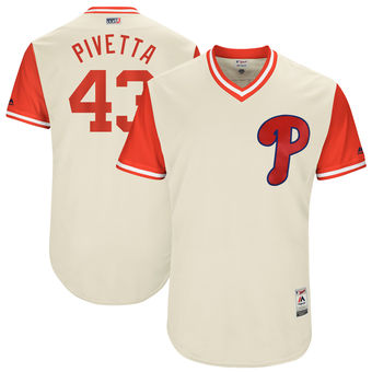 Men's Philadelphia Phillies Nick Pivetta Pivetta Majestic Tan 2017 Players Weekend Authentic Jersey