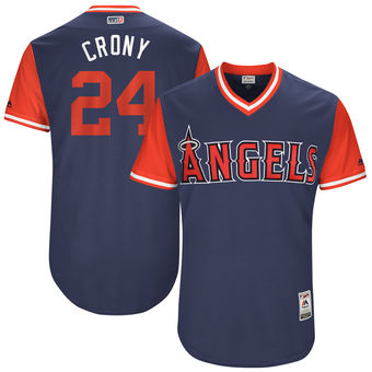 Men's Los Angeles Angels CJ Cron Crony Majestic Navy 2017 Players Weekend Authentic Jersey