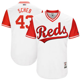 Men's Cincinnati Reds Scott Schebler Scheb Majestic White 2017 Players Weekend Authentic Jersey