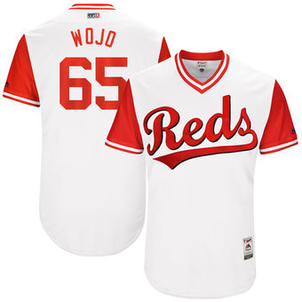 Men's Cincinnati Reds Asher Wojciechowski Wojo Majestic White 2017 Players Weekend Authentic Jersey