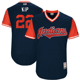 Men's Cleveland Indians Jason Kipnis Kip Majestic Navy 2017 Players Weekend Authentic Jersey