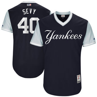 Men's New York Yankees Luis Severino Sevy Majestic Navy 2017 Players Weekend Authentic Jersey