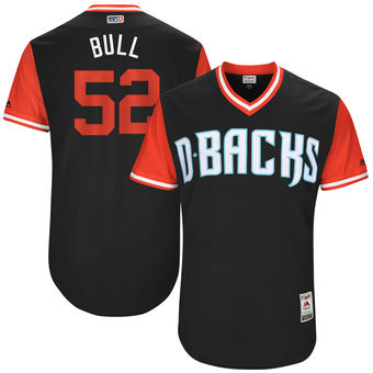 Men's Arizona Diamondbacks Zack Godley Bull Majestic Black 2017 Players Weekend Authentic Jersey