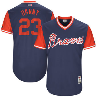 Men's Atlanta Braves Danny Santana Danny Majestic Navy 2017 Players Weekend Authentic Jersey