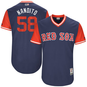 Men's Boston Red Sox Fernando Abad Nandito Majestic Navy 2017 Players Weekend Authentic Jersey