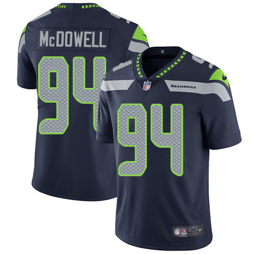 Nike Seattle Seahawks #94 Malik McDowell Steel Blue Team Color Men's Stitched NFL Vapor Untouchable Limited Jersey