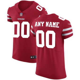 Men's San Francisco 49ers Nike Scarlet Vapor Untouchable Custom Elite Jersey