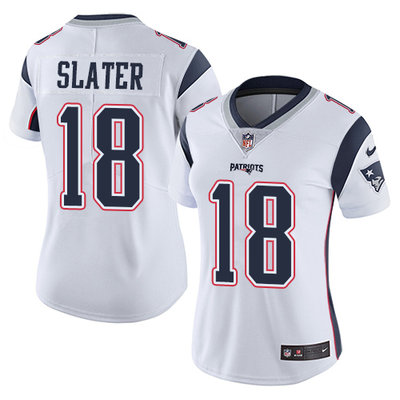 Women's Nike Patriots #18 Matt Slater White Stitched NFL Vapor Untouchable Limited Jersey