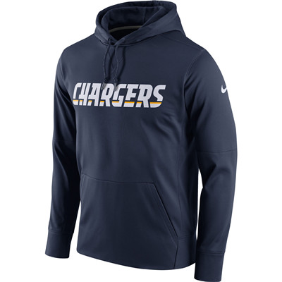 Men's Los Angeles Chargers Nike Navy Circuit Wordmark Essential Performance Pullover Hoodie