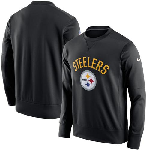 Men's Pittsburgh Steelers Nike Black Sideline Circuit Performance Sweatshirt