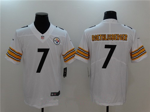 Men's Pittsburgh Steelers #7 Ben Roethlisberger White 2017 Vapor Untouchable Stitched NFL Nike Limited Jersey