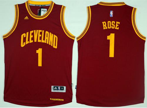 Cleveland Cavaliers #1 Derrick Rose Red Road Stitched NBA Jersey