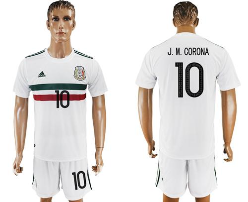 Mexico #10 J.M.Corona Away Soccer Country Jersey