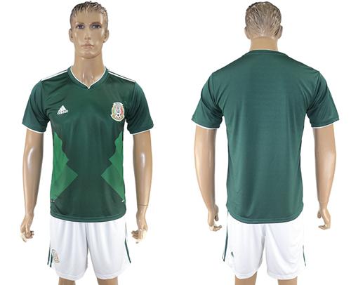 Mexico Blank Green Home Soccer Country Jersey