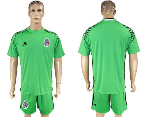 Mexico Blank Green Goalkeeper Soccer Country Jersey