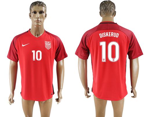 USA #10 Diskerud Away Soccer Country Jersey