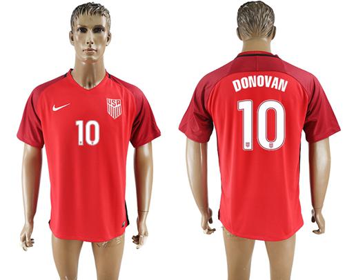 USA #10 Donovan Away Soccer Country Jersey