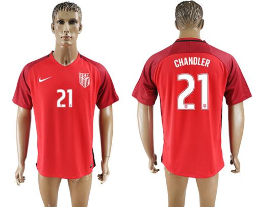 USA #21 Chandler Away Soccer Country Jersey