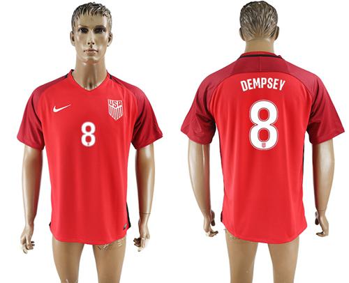 USA #8 Dempsey Away Soccer Country Jersey