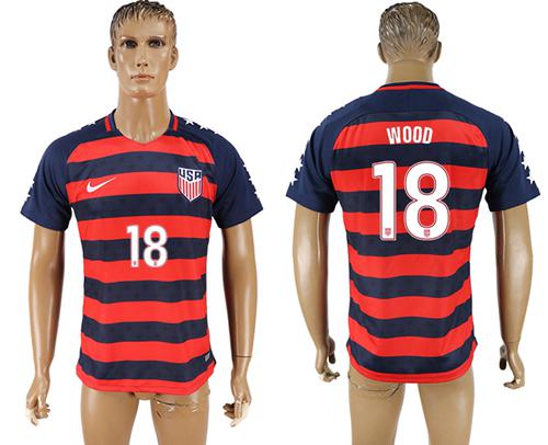 USA #18 Wood Away Soccer Country Jersey